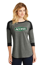 Load image into Gallery viewer, Ladies New Era® Heritage Blend 3/4-Sleeve Baseball Raglan Tee